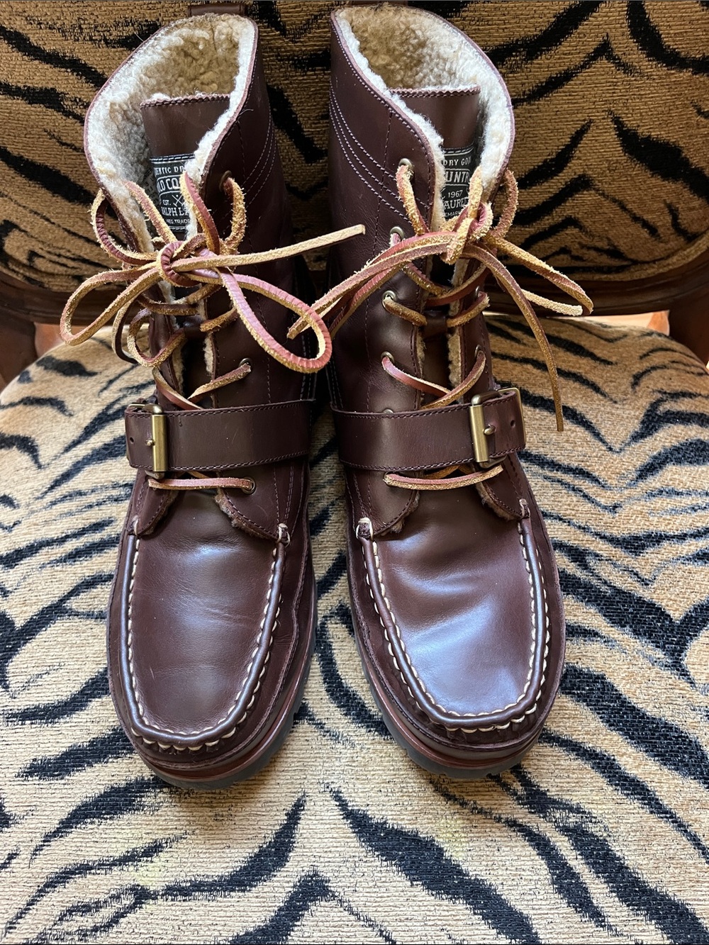 Polo Ralph Lauren Ranger Boots featuring a moc-toe design Size 11.5